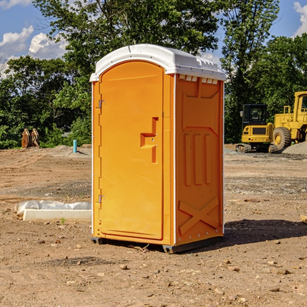 how often are the portable restrooms cleaned and serviced during a rental period in Gatewood Missouri